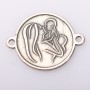 E2110 G Link din argint cu bucle gravat in relief mama cu bebe sus 13mm 0.5mm