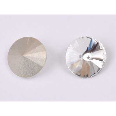 Preciosa Rivoli Maxima 12mm, Crystal Silver Foiled