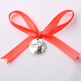 S163-G Pandant de 22mm din argint pentru eveniment special - Port traditional (fată)