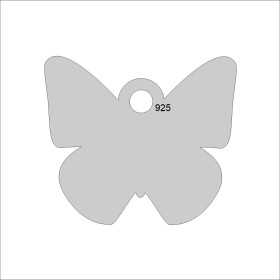 G1923 N - Pandant din argint 925 forma de fluture dimensiune 10x8mm 0.3mm