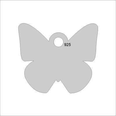 G0732 N - Pandant din argint 925 forma de fluture dimensiune 16x14mm 0.5mm