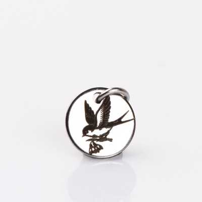 Banut gravat din inox - Martisor randunica