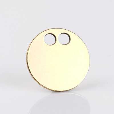 AL0040 - Pandant cu 2 gauri din alama 19 mm