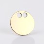 AL0040 - Pandant cu 2 gauri din alama 19 mm