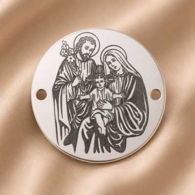 Link Sfanta Familie din argint 925 rotund 16.5 mm pentru bratara E1501
