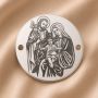 Link Sfanta Familie din argint 925 rotund 16.5 mm pentru bratara E1501