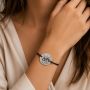 Bratara cu snur reglabil si banut din Argint 925 True Friends Are Forever 16.5 mm S1354