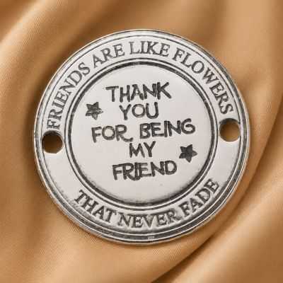 Banut din Argint 925 Friends Are Like Flowers Thank You for Being My Friend 16.5 mm E0414