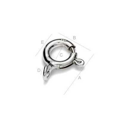 G1287-Incuietoare rotunda din argint 8.5x6.9 mm 1 bucata