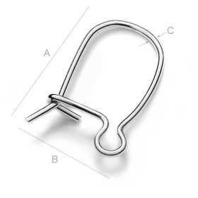 G1307-Tortita din argint cu inchidere 18.5mm 1 buc