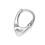 G0110-Leverback tortita cercei din argint cu biluta si arc 18mm 1 buc