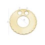 G1801-Charm argint cu 2 gauri 17MM-1 buc