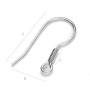 G0045-Tortita argint cu arc pentru cercei 18x10mm Light