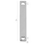 G0158 N Placuta de argint pentru bratara cu 2 inimioare  24x4mm 0.4mm
