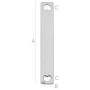 G0158 N Placuta de argint pentru bratara cu 2 inimioare  24x4mm 0.4mm