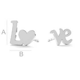 G1878-N-Cercei LOVE argint 925-Pereche