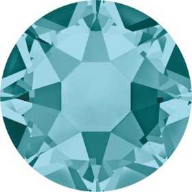 0222-SWAROVSKI ELEMENTS 2078 Blue Zircon Silver-Foiled Hotfix SS16-1buc