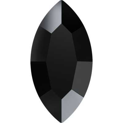0336-Swarovski Elements 2200 Jet 8x4MM M-Foiled Hotfix-1buc