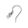 G0235-Tortita argint cu arc pentru cercei 18x10mm Light