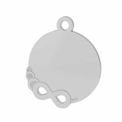 G229-Charm banut  argint 17.50x14.60mm cu infinit 1 buc