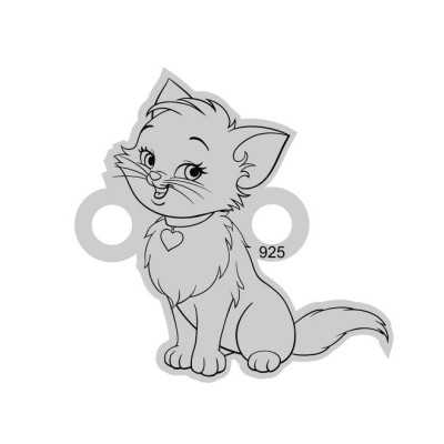 Marie pussycat din argint 16mm x16mm  0.4mm
