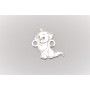 Marie pussycat din argint 16mm x16mm  0.4mm