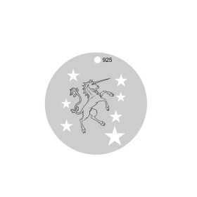 E0089-G-Link/charm unicorn cu stelute decupate 16.5mm 0.33mm