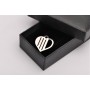 E0105-Pandantiv decupat argint 925 "Heart for engraving"  27x23mm 0.5mm