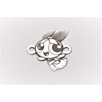 E0029-Blossom din argint 18mm x16.5mm  0.50mm 1 buc