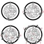 S118-N-Pandant compus personalizabil cu 1-4 nume  decupate-diametru aprox 30 mm-1 buc