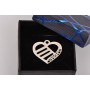 E0122 Charm inimioara "Mom"  25x22mm 0.6mm