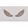 E0160- Link argint inimioara si aripi  40mm x 15mm 0.6mm grosime