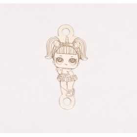 E0200-G-Link Papusa LOL din argint 25x12mm 0.5mm-1 buc