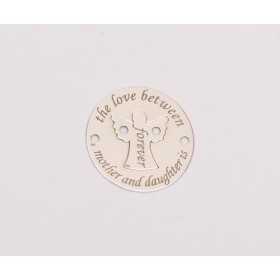 E0210-G-Set link Ingeras "Mother`s Love" Ag 925 diametru16.5mm / grosime 0.33 mm-1 set