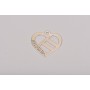 E0122 Charm inimioara "Mom"  25x22mm 0.6mm