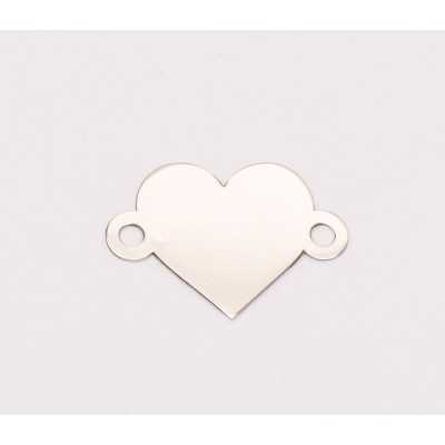E0245-N-Link inima decupata din  Ag 925 dimensiuni 17x23x0.4mm-1buc