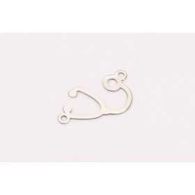 E0249-N-Decupaj Stetoscop din Ag925 21x11x0.6mm-1buc