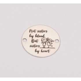 Link argint 925 Sisters by Heart 16.5 mm pentru bratara sau colier cadou prietena E0270