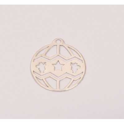 E0282-N-Pandant Glob Santa 16.5mm 0.33mm  1 buc