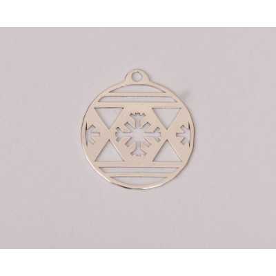 E0286-N-Charm Glob Snowflake 16.5mm 0.4mm  1 buc