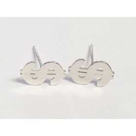 F0004-Cercel din argint US DOLLAR 11x7mm pret 1 bucata