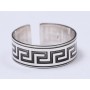 E0337 G Inel din argint reglabil motive grecesti vers. 1  latime 7mm 0.6mm