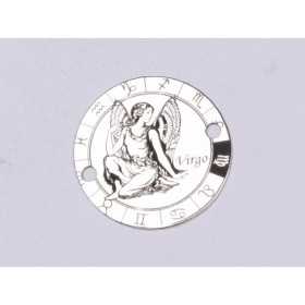 E0366 GS Link din argint 925 gravat cu zodia Fecioara 16.5mm 0.33mm