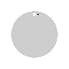 G0588 Charm banut argint cu o gaura fara za 16.50mm 0.50mm