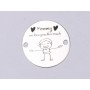 E0387 G Link din argint Mommy I love you this much  16.5mm 0.33mm