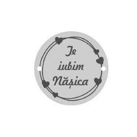 E0409 GS Link din argint Te iubim Nasica 16.5mm 0.33mm