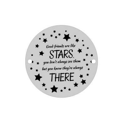 E0453 GS Link din argint Friends are like stars  Ver.2 16.5mm 0.33mm