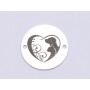 E0512-N-Link rotund argint 925 Caine si pisica v2  1 buc