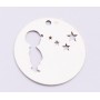 E0569-N-Link rotund din argint 925 diametru 16.5mm decupat model  baiat si stelute