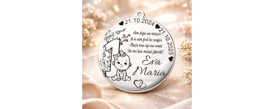Bănuți argint botez fetițe – Modele delicate personalizate | simoshop